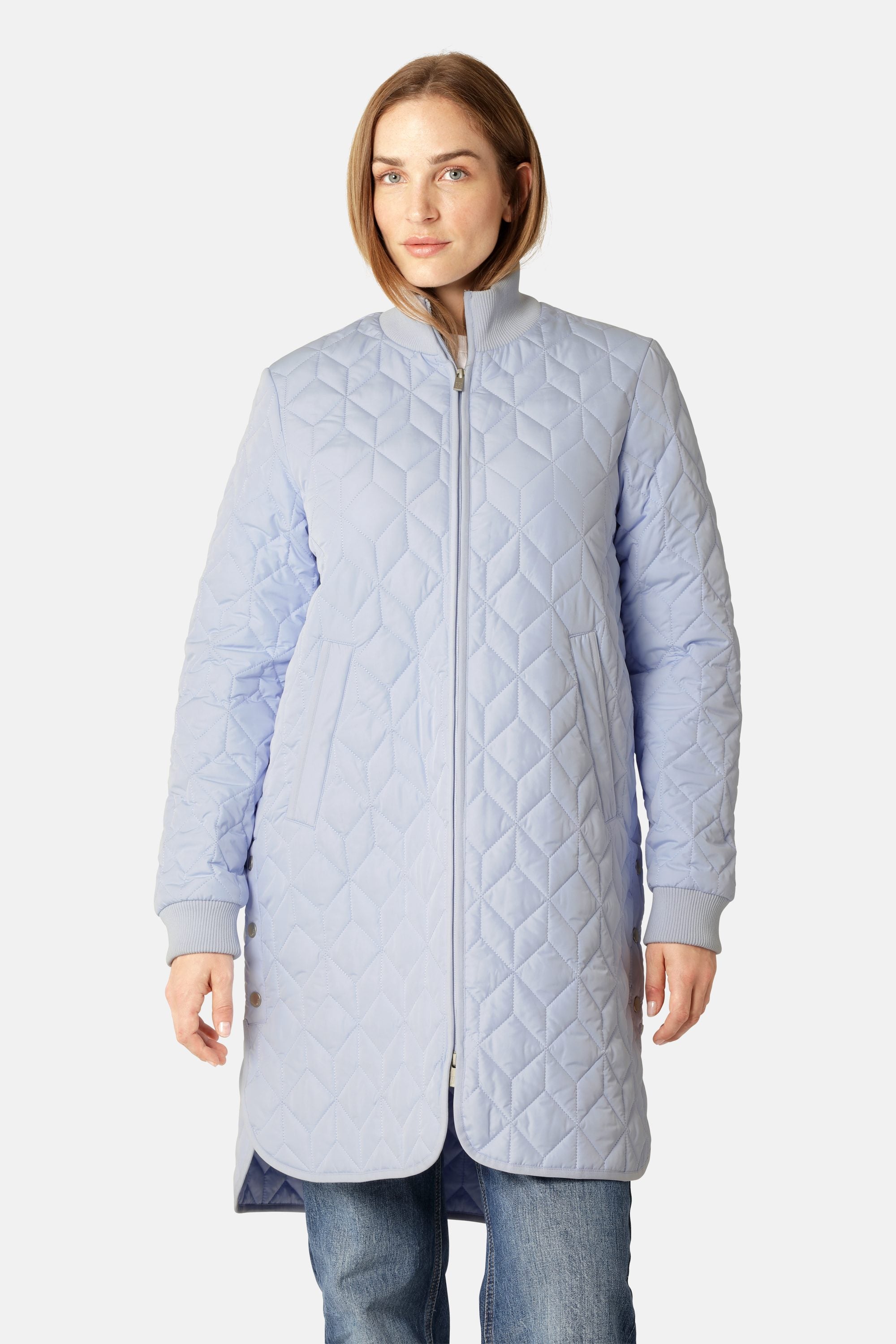 Lang Quiltet Jakke - Heather